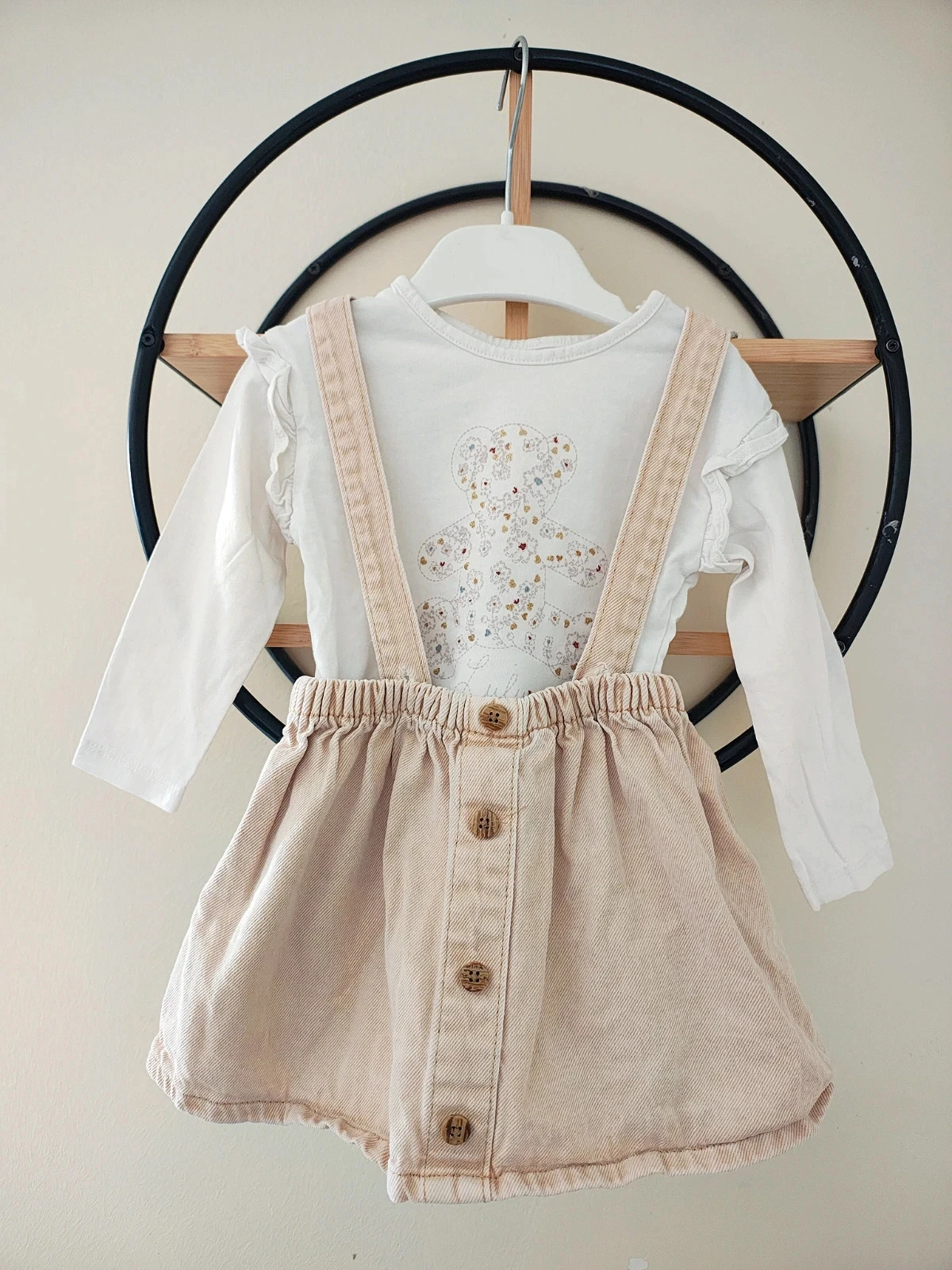 18 mois ensemble lulu castagnette Teeshirt été jupe bretelle